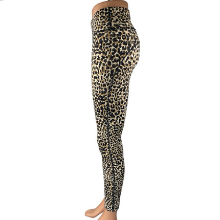 Outdoor Voices Women's Multicolor Leopard Animal Print Skinny Leggings Pants S