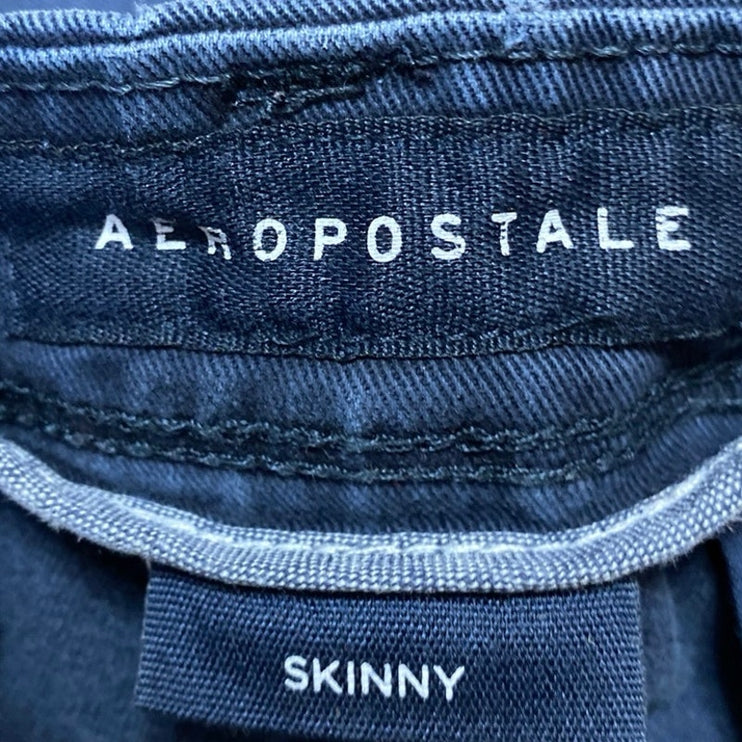 Aeropostale Men's Blue High Rise Skinny Chino Khaki Trousers Pants Size 30/34