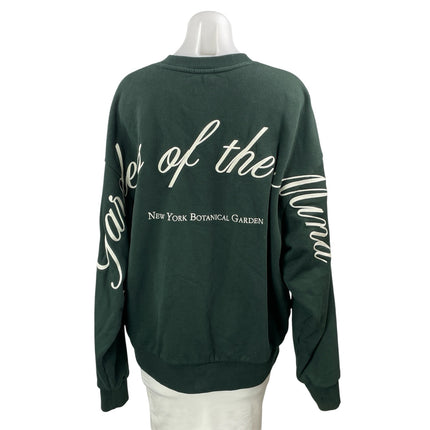 NYBG Kith Dark Green Long Sleeves Graphic Pullover Sweater Sweatshirt Top Size M