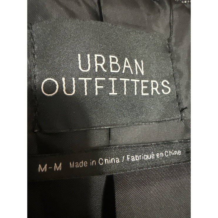 Urban Outfitters Gray Plaid Double Breasted Long Sleeve Blazer Coat Jacket Sz M