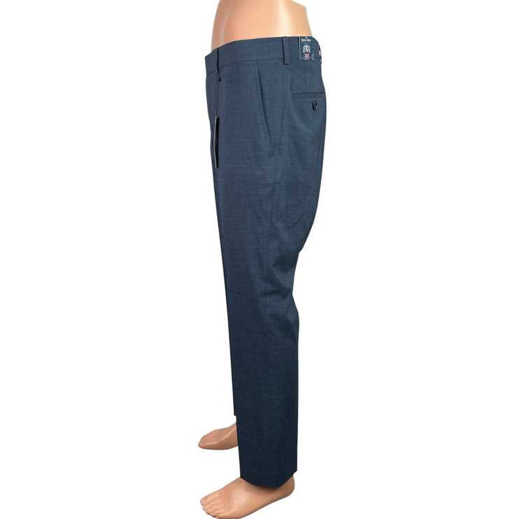 NEW The Savile Row Men's Blue Slim Tapered Trousers Dress Pants Size 34x30