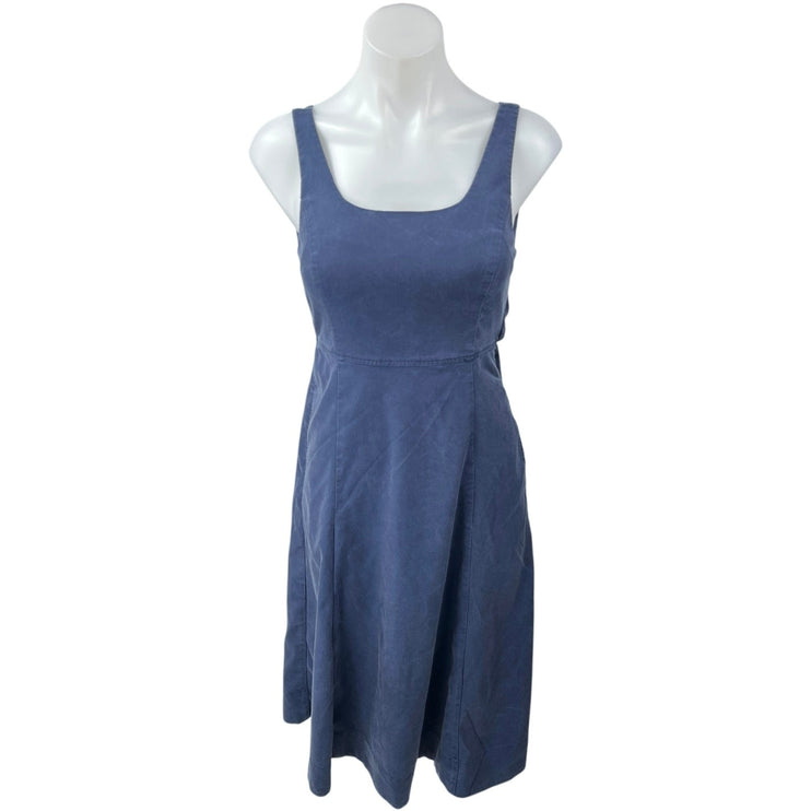 Kit and Ace Women's Blue Sleeveless Cutout Bow Tie Back Maxi A-Line Dress Size 2