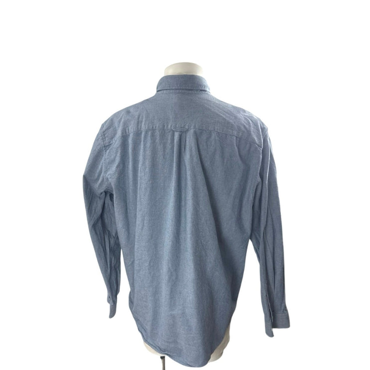 GAP Oxford Mens Light Blue Collared Long Sleeve Casual Button Down Shirt Top XXL