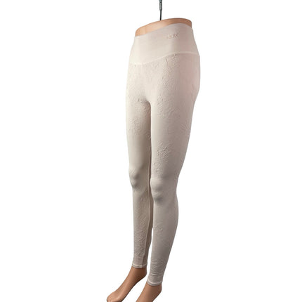 NUX Thrive Texture Rose Pink Skinny Yoga Athletic Activewear Leggings Pants Sz S