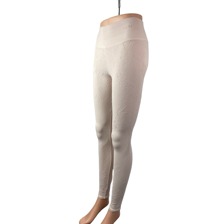 NUX Thrive Texture Rose Pink Skinny Yoga Athletic Activewear Leggings Pants Sz S