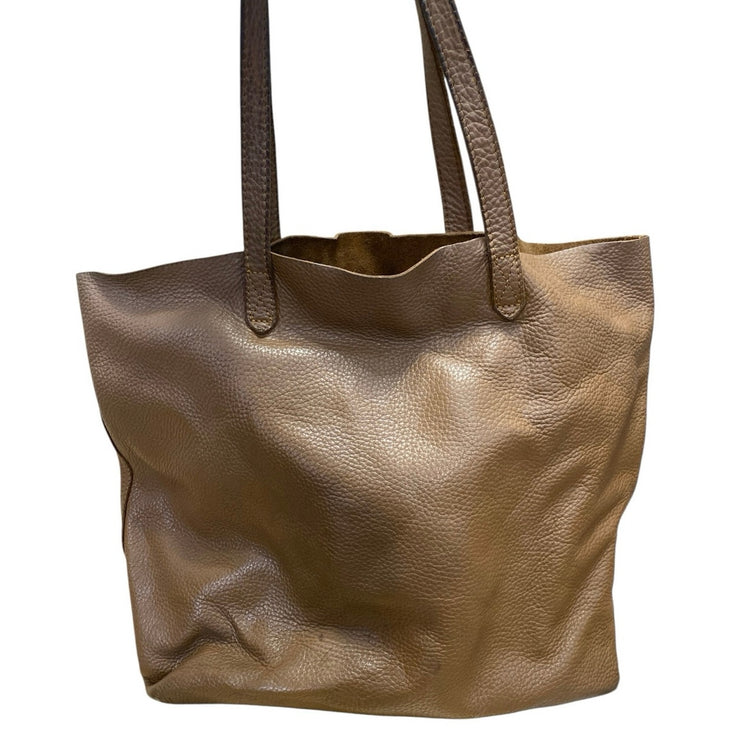 ACS CUYANA Brown Vegan Leather Slouchy Textured Shoulder Straps Tote Handbag OS
