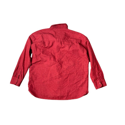 Gap Boys Kids Red Long Sleeve Cotton Casual Button Down Shirt Top Size L 10yo