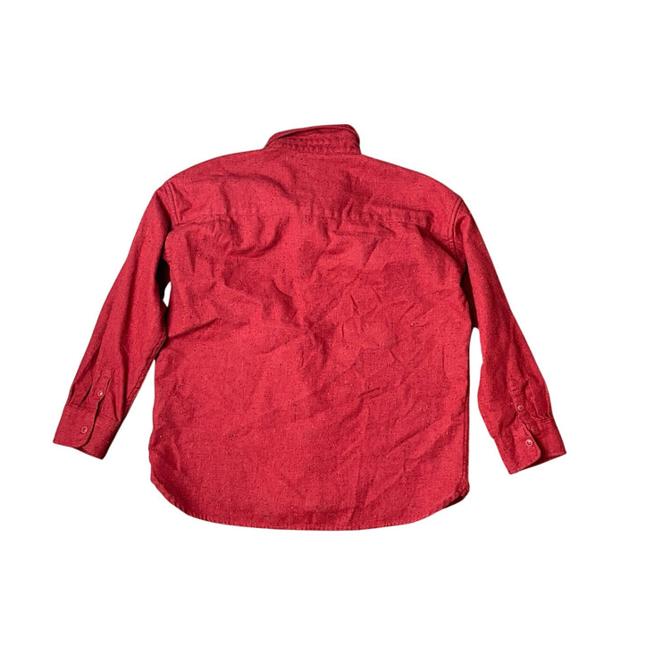 Gap Boys Kids Red Long Sleeve Cotton Casual Button Down Shirt Top Size L 10yo
