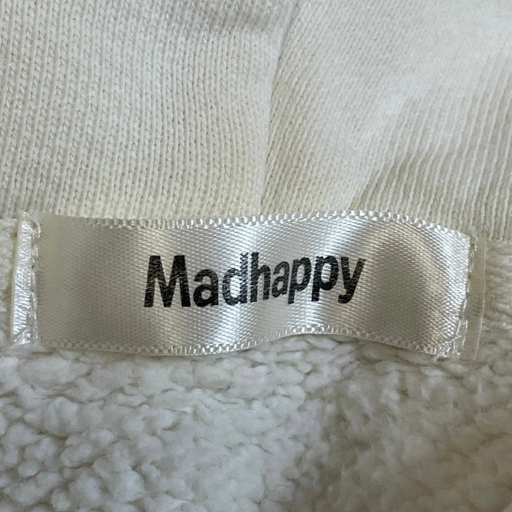 Madhappy Cream Long Sleeve Athletic Activewear Hoodie Sweater Sweatshirt Top S