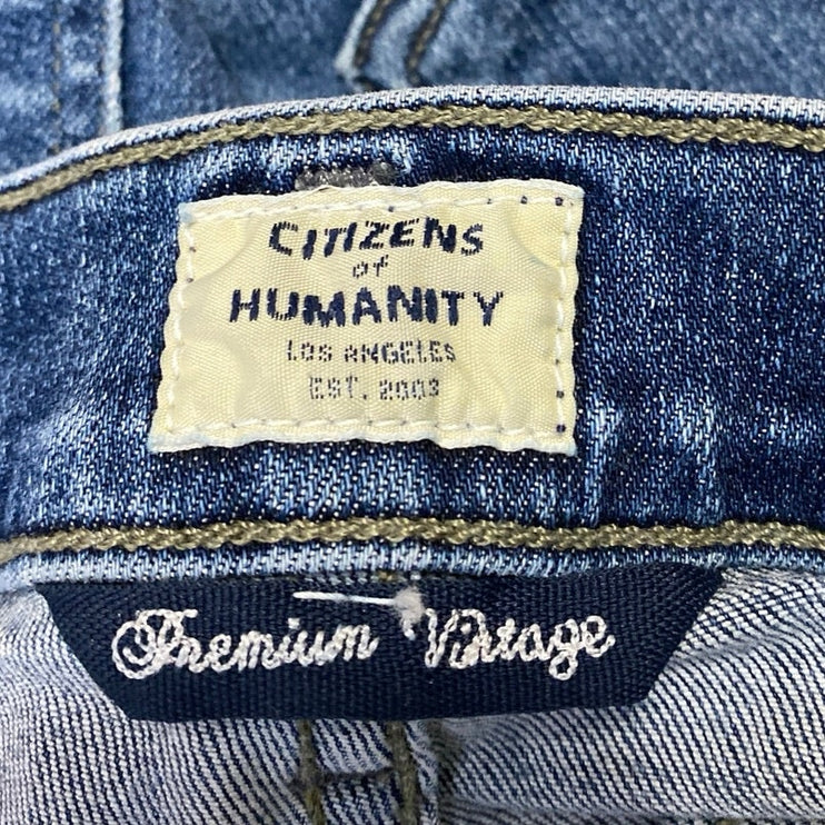 Citizens of Humanity Rocket Crop High Rise Skinny Women Blue Denim Jeans Size 28