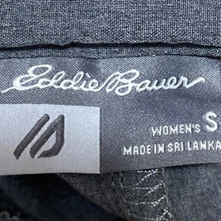 Eddie Bauer Women's Gray Elastic Waist Straight Leg Pockets Trousers Pants Sz S