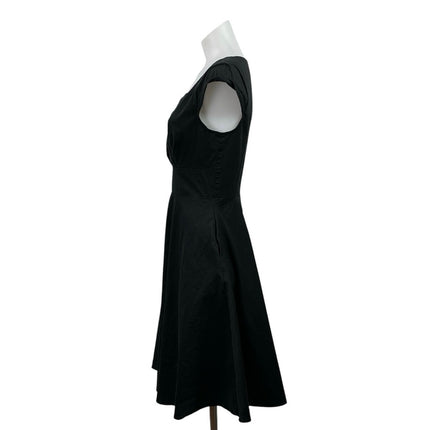Hanpceirs Black 1950s Vintage Party Cocktail Sweetheart Fit & Flare Mini Dress M