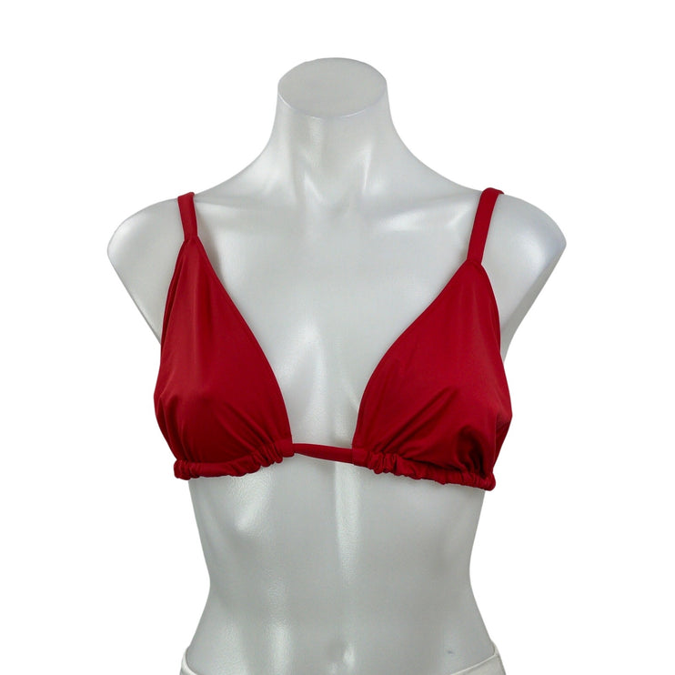 NEW Frankies Bikinis Women's Red Triangle Bralette Swimwear Bikini Top Size 2XL