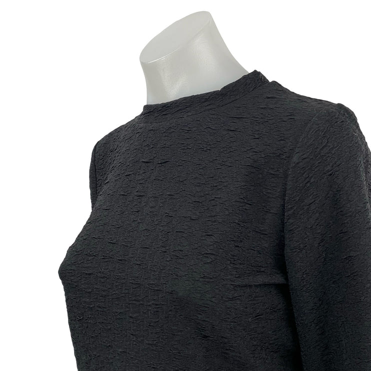 NEW BTFBM Women's Black Textured Long Sleeve Mock Neck Knit Crop Top Size S