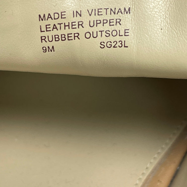 Michael Kors Eden Womens Tan Brown Quilted Leather Slip-On Penny Loafer Shoes 9M