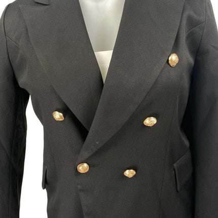 NEW Lioness Women' Black Long Sleeve Double Breasted Blazer Suit Jacket Size XXL