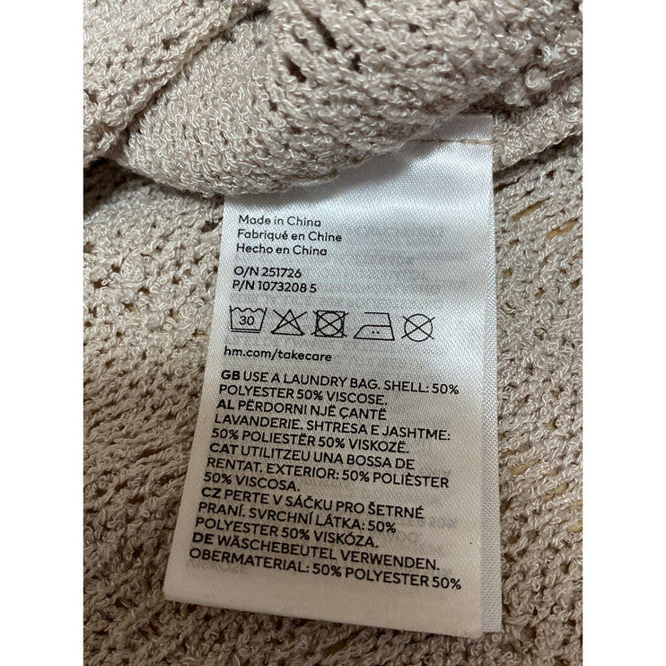 H&M Women's Cream Tan Crewneck Sleeveless Knit Sweater Coverup Tank Top Size XXL