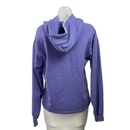 Madhappy Womens Purple Logo Long Sleeve Knit Hoodie Hooded Sweatshirt Top Size S