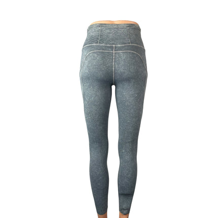 Lululemon Fast and Free Gray Skinny Yoga Athletic Activewear Leggings Pants Sz 4