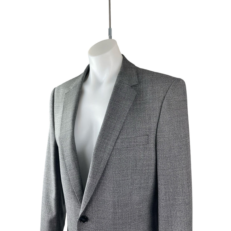 Kin Women's Gray Wool Long Sleeve Blazer Coat Jacket Dress Pants Suit Set 38/32