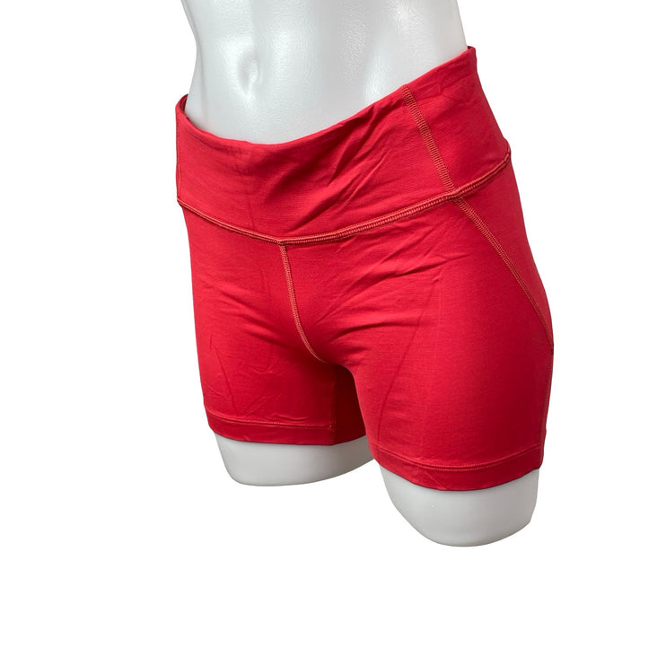 Outdoor Voices Women's Red Mid Rise Yoga Running Athletic Biker Shorts Size S