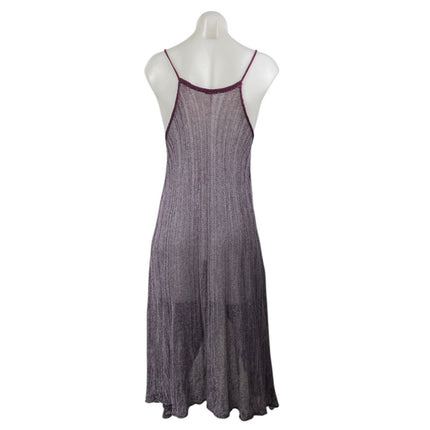 Free People Purple Sleeveless Cami Camisole Asymmetric Slip Mini Tank Dress Sz S