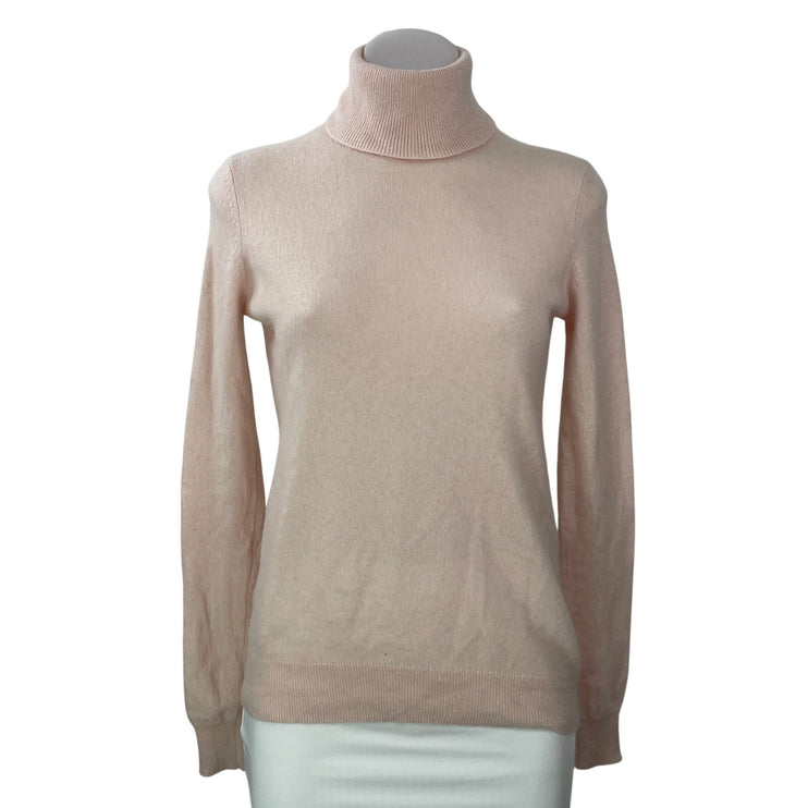 C for Bloomingdale Women's Pink 100% Cashmere Turtleneck Sweater Top Size M