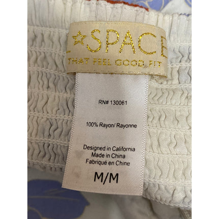 L Space Multicolor Floral Tie Sleeveless Sweetheart Smocked A Line Mini Dress M
