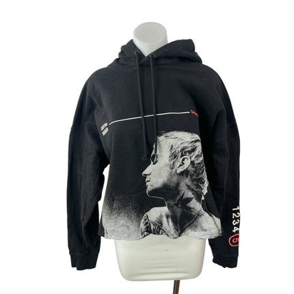 H&M x Justin Beiber Women's Black Hoodie Hooded Relaxed Sweatshirt Top Size L