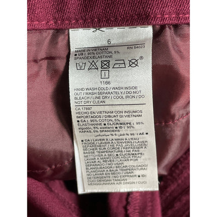 Old Navy Pixie Red Polka Dot High Rise Skinny Tapered Ankle Trousers Pants Sz 6