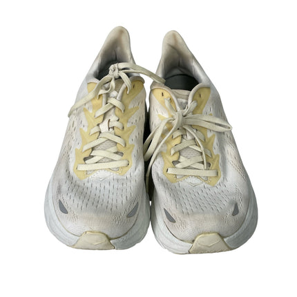 Hoke One One Clifton 8 Women's White Lace Up Athletic Running Shoes Size 8.5B