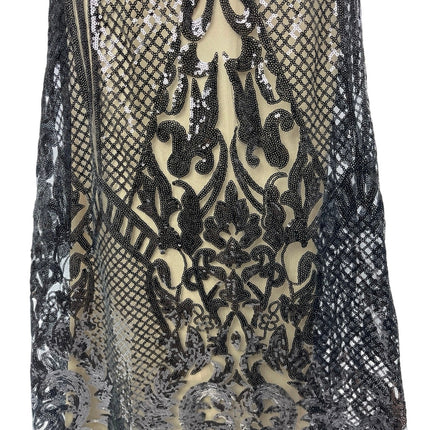 NEW JJ's House Gold Black Sequin Beaded Embellished Sleeveless Maxi Dress Sz 10