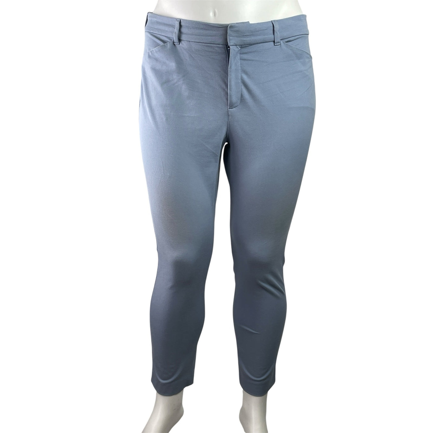 Old Navy Pixie Skinny Womens Blue Gray High Waisted Pockets Trousers Pants Sz 16