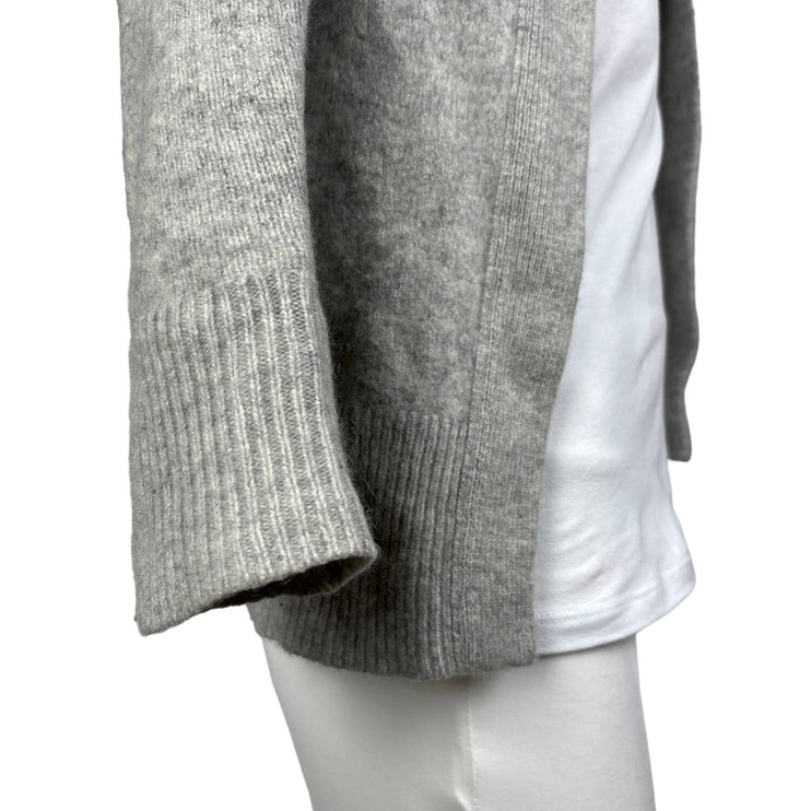 Aritzia Babaton Womens Gray Soft Cashmere Open Front 3/4 Sleeve Cardigan Sweater Sz XXS