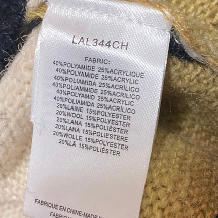 NEW Lili Sidonio Women's Multicolor Striped Fuzzy Knit Long Sleeve Sweater Top S
