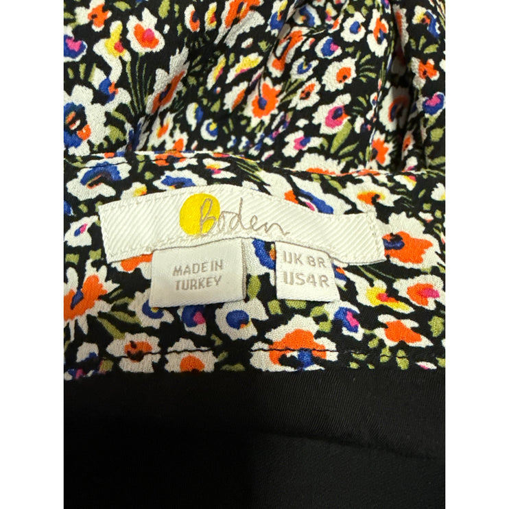 Boden Cecelia Multicolor Floral Print Side Zip Flowy Midi Maxi A-Line Skirt Sz 4