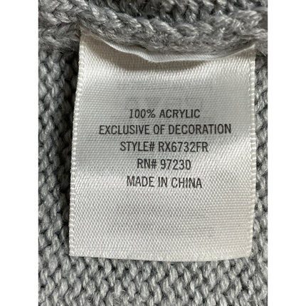 Francesca's Women's Gray Reversible Sequin Mock Neck Cutout Sweater Top Size M