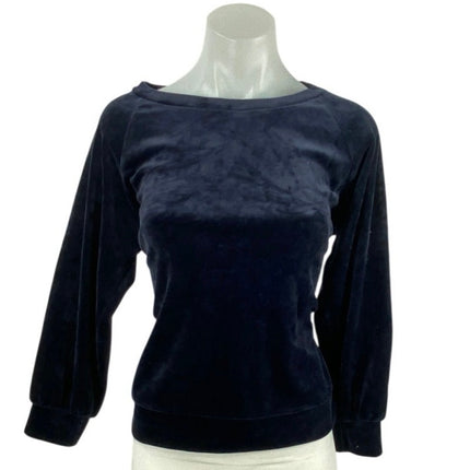 LOFT Women's Velvet Velour Boat Neck Long Sleeve Sweatshirt Sweater Top S Petite