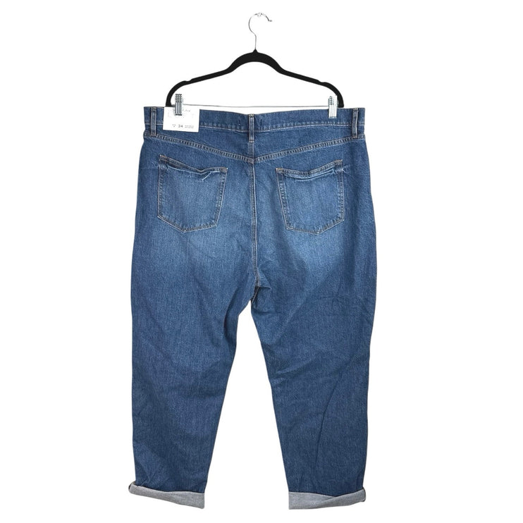 NEW Ann Taylor Loft Women's Blue Skinny Straight High Waist Denim Jeans Pants 34