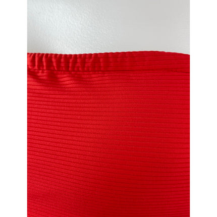 Onia Women's Red Strapless Sleeveless Tube Bandeau Bikini Summer Swimwear Set S