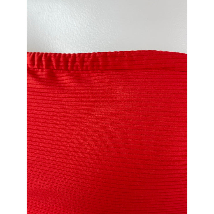 Onia Women's Red Strapless Sleeveless Tube Bandeau Bikini Summer Swimwear Set S