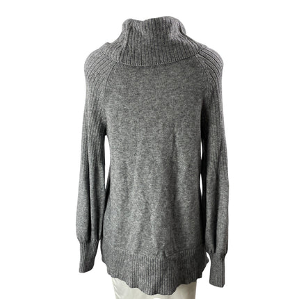 Anthropologie Paloma Gray Long Sleeve Cowl Neck Knit Tunic Sweater Top Size S