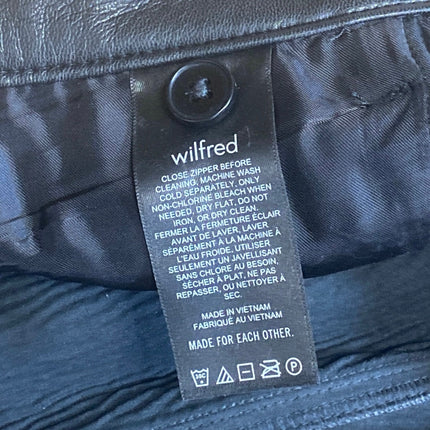 Aritzia Wilfred Women's Faux Leather Vegan Flared Bootcut Trousers Pants Size 4