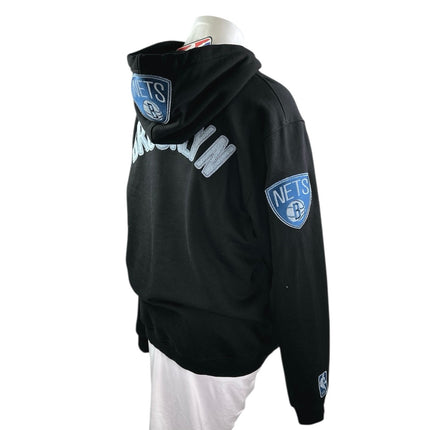 NEW PRO Standard Black NBA Basketball Brooklyn Nets Hoodie Hooded Sweatshirt XL