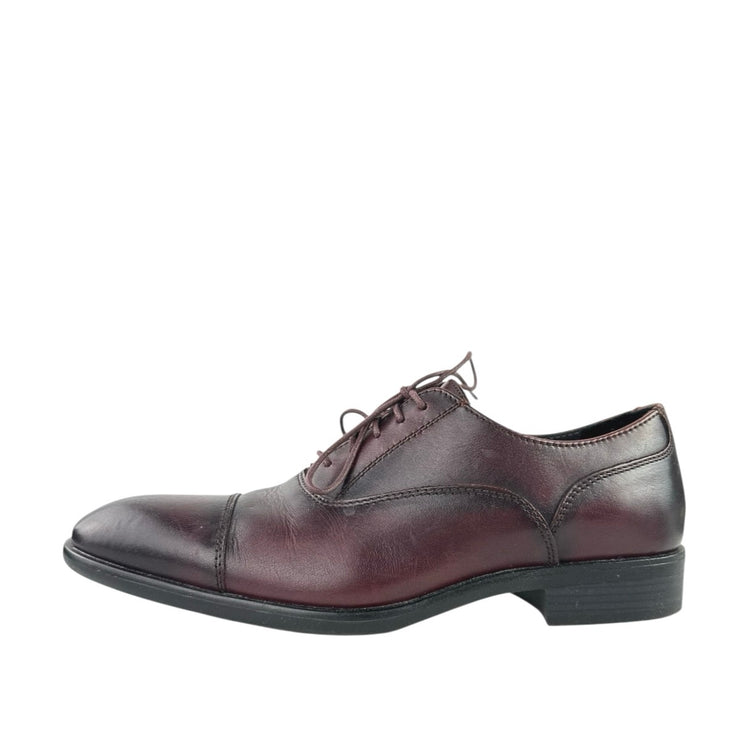 Vittorio Russo Irvin  Men's Red Black Leather Cap Toe Lace Up Oxford  Shoes Sz 8