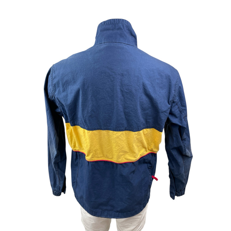 CPO Provisions Men's Blue Colorblock Full Zip Long Sleeve Windbreaker Jacket M