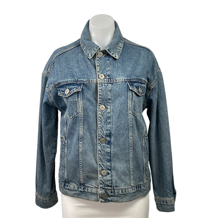 Urban Outfitters BDG Blue Button Down Long Sleeve Denim Jean Coat Jacket Top XS