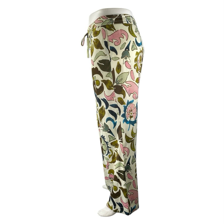 Joie Women's Multicolor Floral High Waisted Tie Flare Bootcut Trousers Pants XL