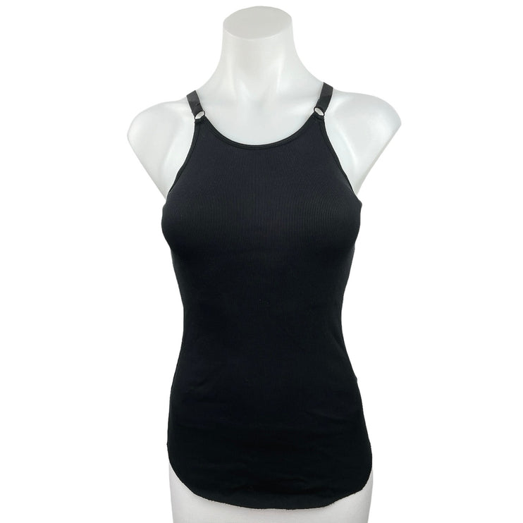 Aritzia Community Black Adjustable Strap Stretch Athletic Tank Top Size S