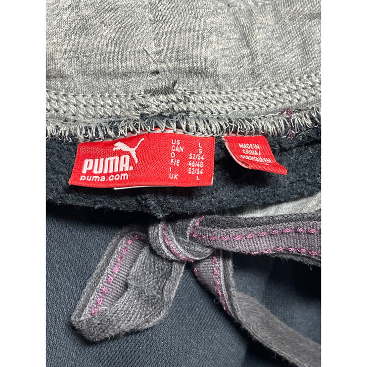 Puma Men's Black Drawstring Elastic Waist Straight Leg Joggers Sweatpants Size L